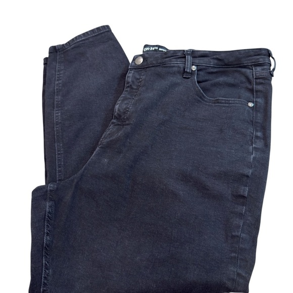 On 34th Black Size 20 Skinny Straight Leg Cotton Blend Casual Jeans Casual Work - Picture 3 of 7